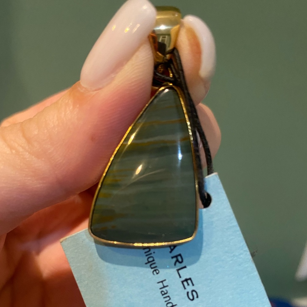 Charles Albert swamp bog pendant in alchemia gold